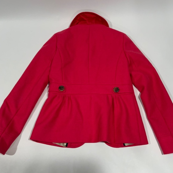 J Crew Sz 0 Wool Maggie Jacket Button Down Pink - Picture 6 of 7